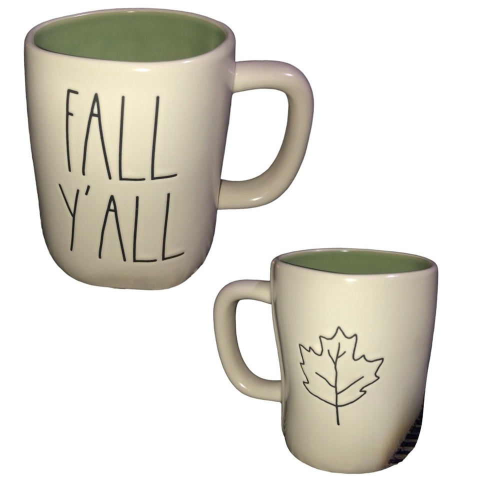 New Rae Dunn Fall Y’all mug with leaf on back